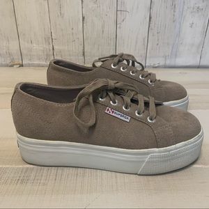Superga Suede Platform Sneakers Size 36
